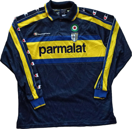 maglia calcio vintage parma FUSER M Jersey Champion 1999 2000 Parmalat PLAYER