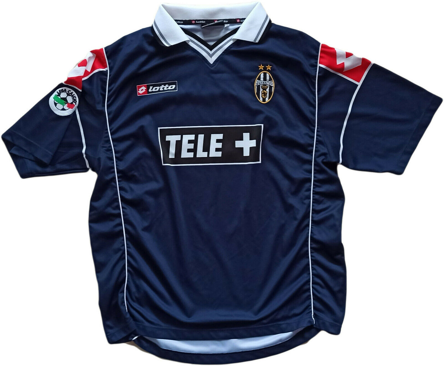 maglia juventus vintage FONSECA Lotto 2000 2001 L worn issued Tele+ jersey