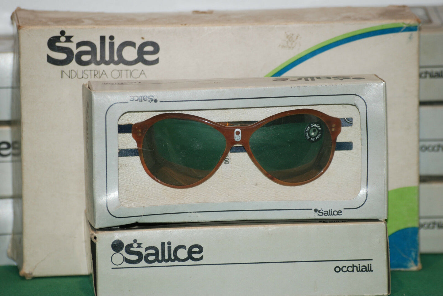 vintage SALICE ANTI-CHOC sunglasses eyewear glass sport skii 80 lens cebe brown