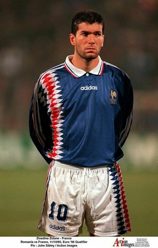 Zidane shirt France maillot maglia calcio adidas EURO France 1995 Europei