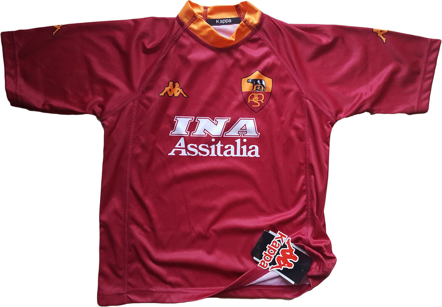 maglia ROMA scudetto 2000 2001 Kappa TOTTI #10 kids Ina Assitalia YL