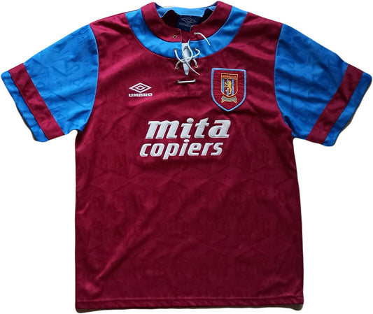 shirt Aston VIlla Umbro 1992-93 vintage *TOP* Mita Away Shirt Copier copiers L