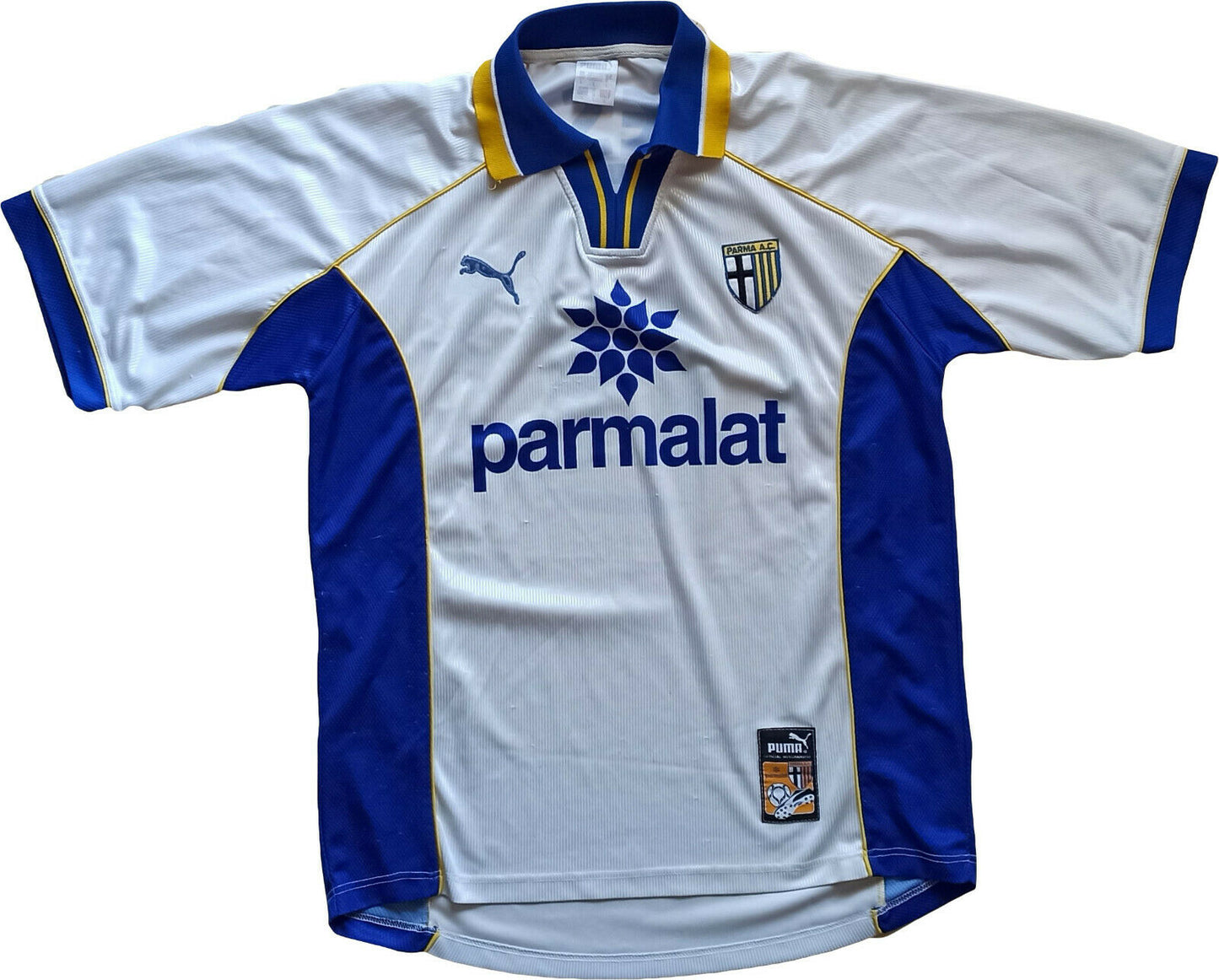 maglia calcio Parma Vintage Crespo Parmalat PUMA 1997 1998 Player issue gara