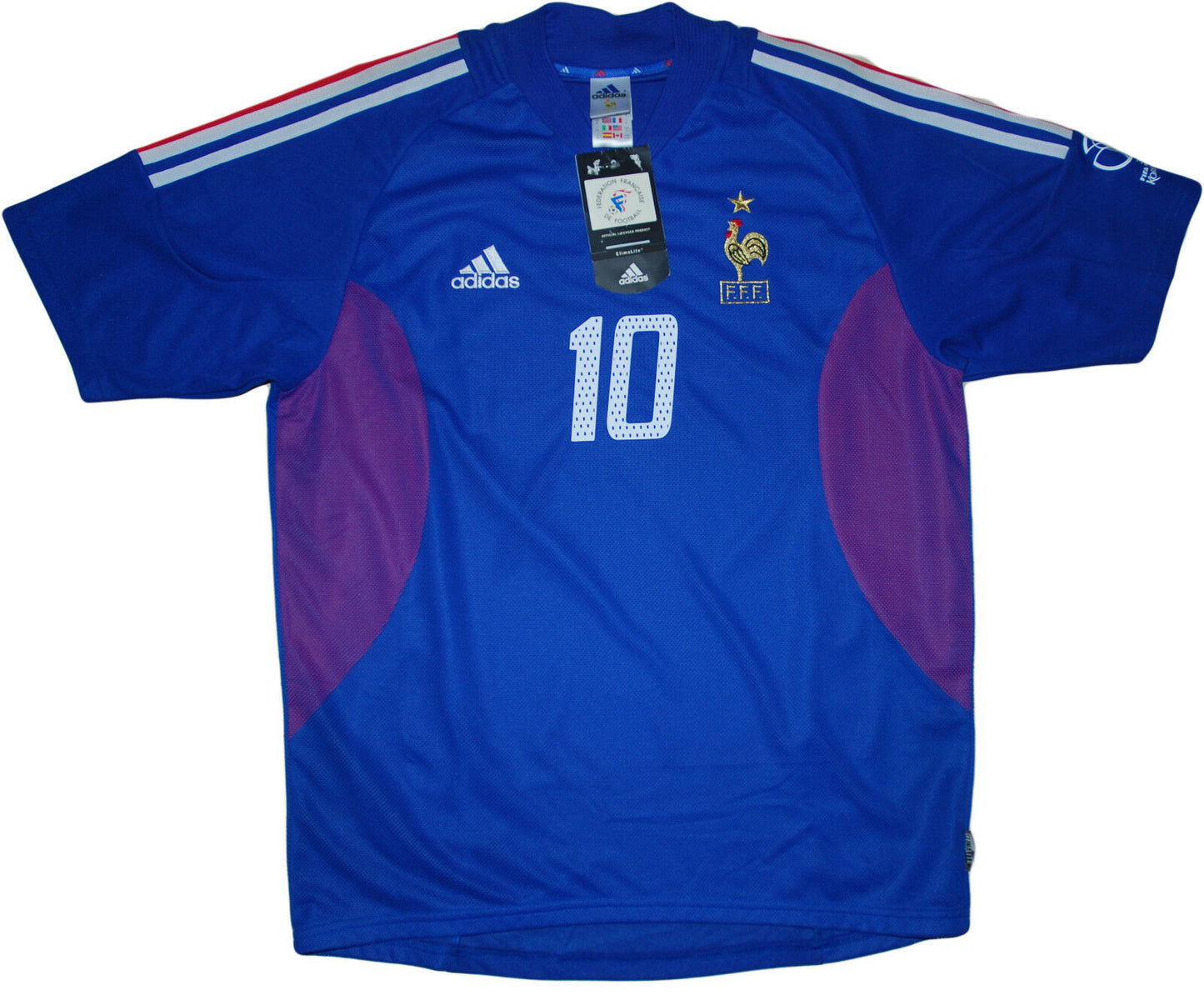 Maglia Francia Zidane Korea 2002 World Cup Vintage Adidas home shirt Jersey Home