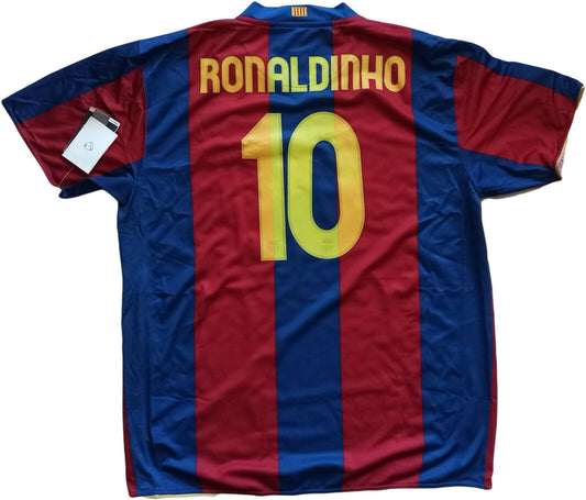 maglia calcio vintage Ronaldinho Barcellona Nike NUOVA 2007-08 M camiseta shirt