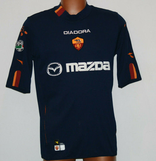 maglia roma De Rossi 2003 2004 Diadora mazda Jersey Away Original UEFA CUP