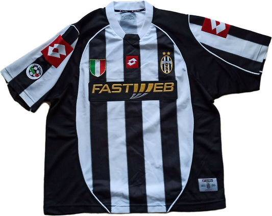 maglia calcio vintage Juventus TREZEGUET Lotto Fastweb 2002-03 L home Originale