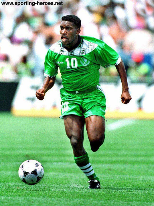 Okocha Nigeria adidas World Cup 1994 USA 94 vintage naija shirt jersey