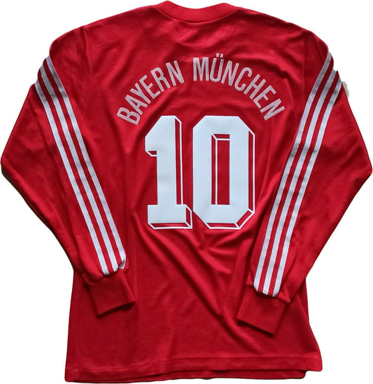 trikot Bayern Monaco vintage adidas #10 OPEL Munich Home Shirt 1988-89 UEFA CUP