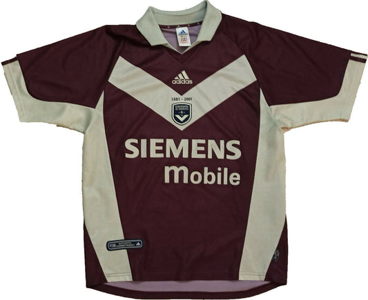 maillot Girondins de Bordeaux Dugarry #21 Adidas vintage 2000 2001 L away *NEW*