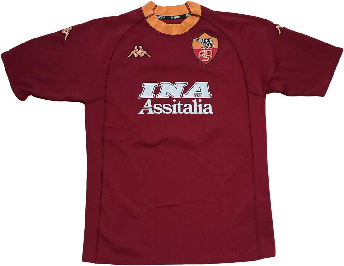 maglia calcio roma 2000 2001 Ina Assitalia Kappa 87%13% match worn pre season