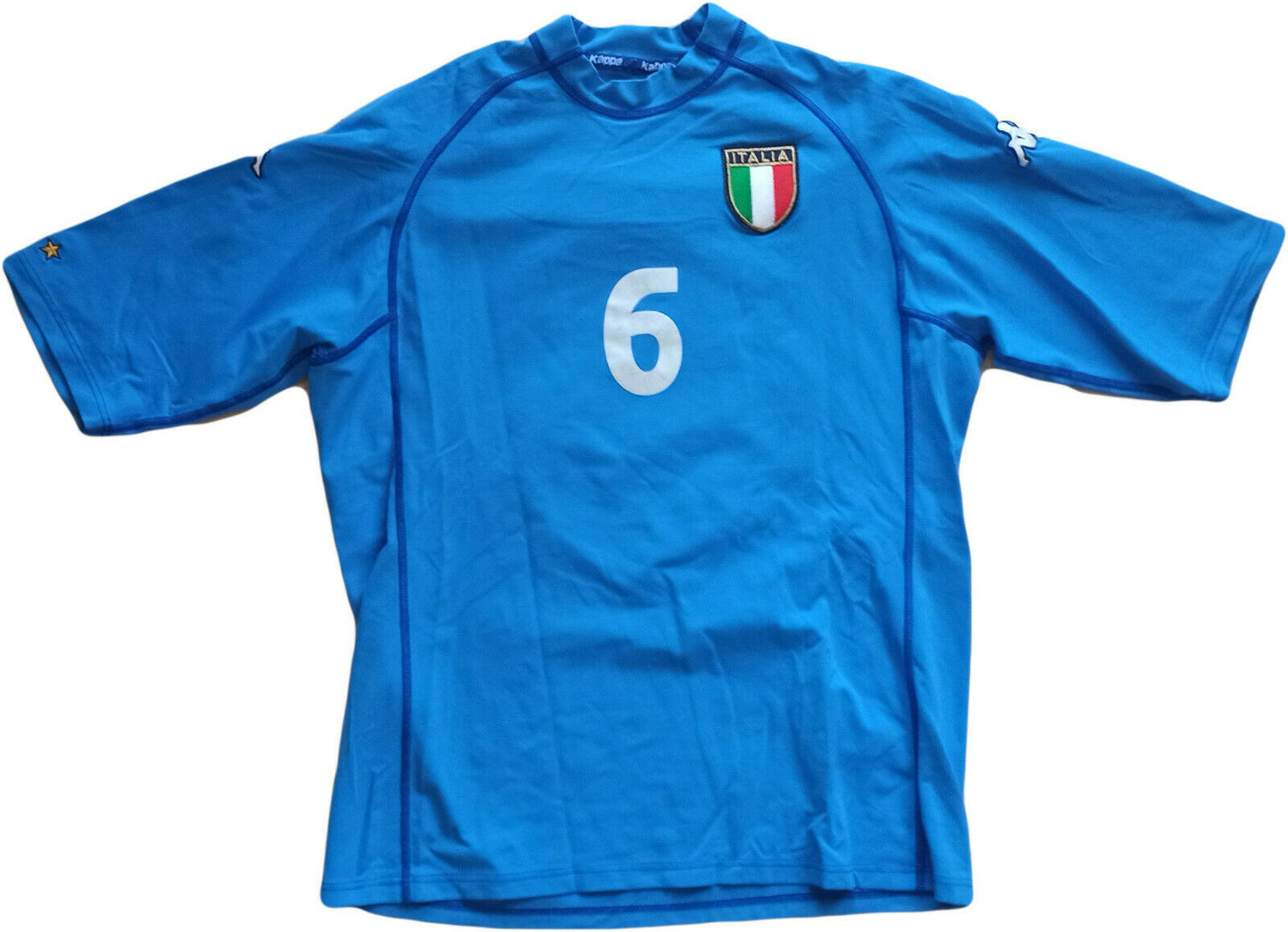 MAGLIA KAPPA ITALIA EURO 2000 Paolo Negro #6 no player shirt WORN SHIRT CAMISETA