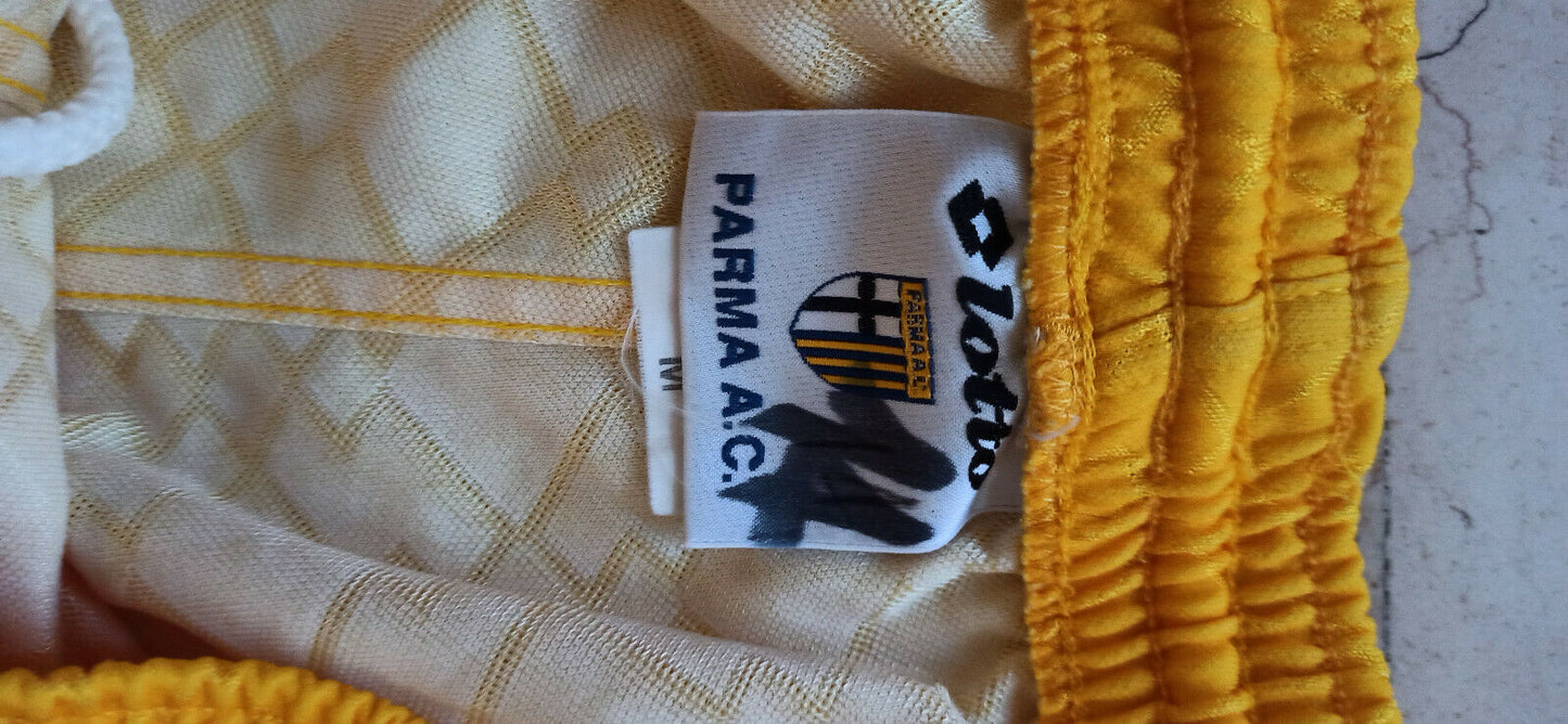 calcio vintage Parma Lotto shorts pantaloncini player issue magazzino