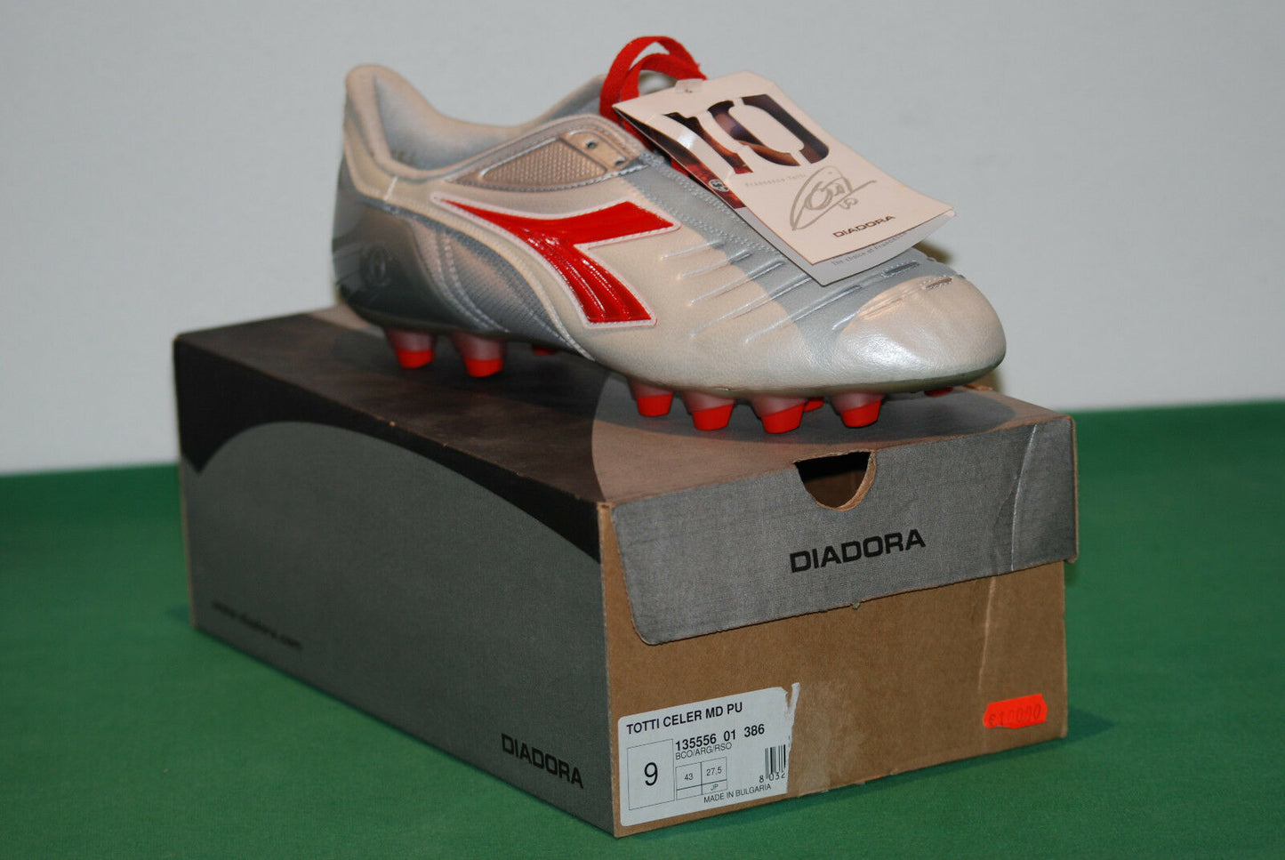 DIADORA TOTTI BOOTS SCARPINI CELER MD PU us9 i43 VINTAGE no MATCH WORN ISSUED