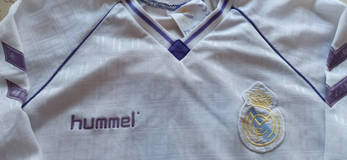 maglia calcio camiseta vintage Real Madrid Butragueno #7 match issue worn 1990