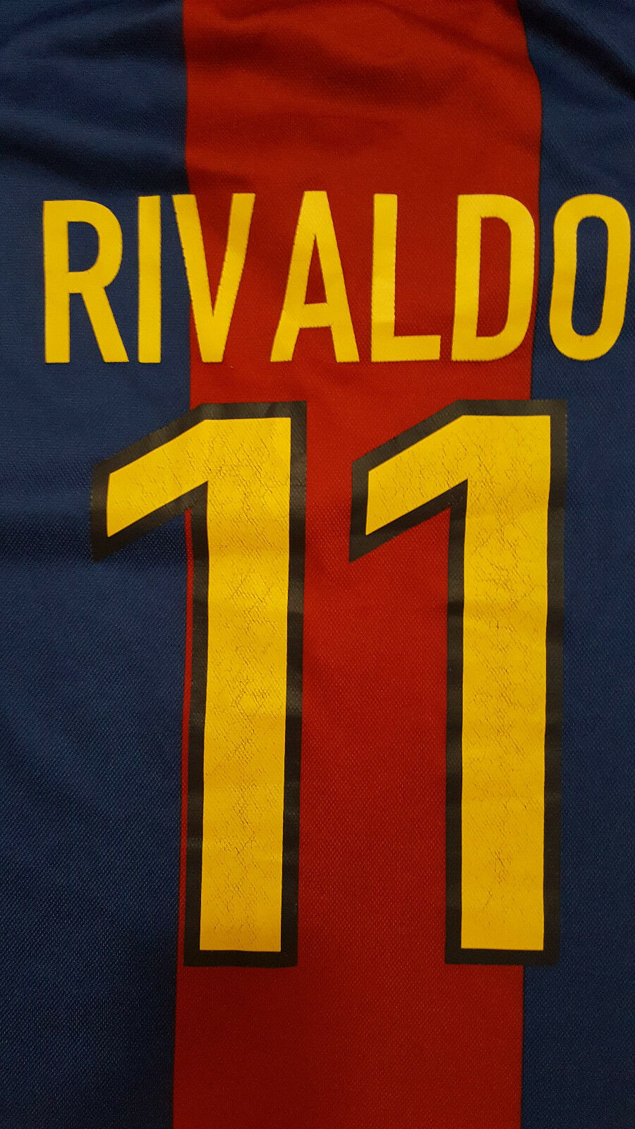 camiseta Barcelona Rivaldo #11 Dri-fit barca jersey NIKE 1999-00 LFP