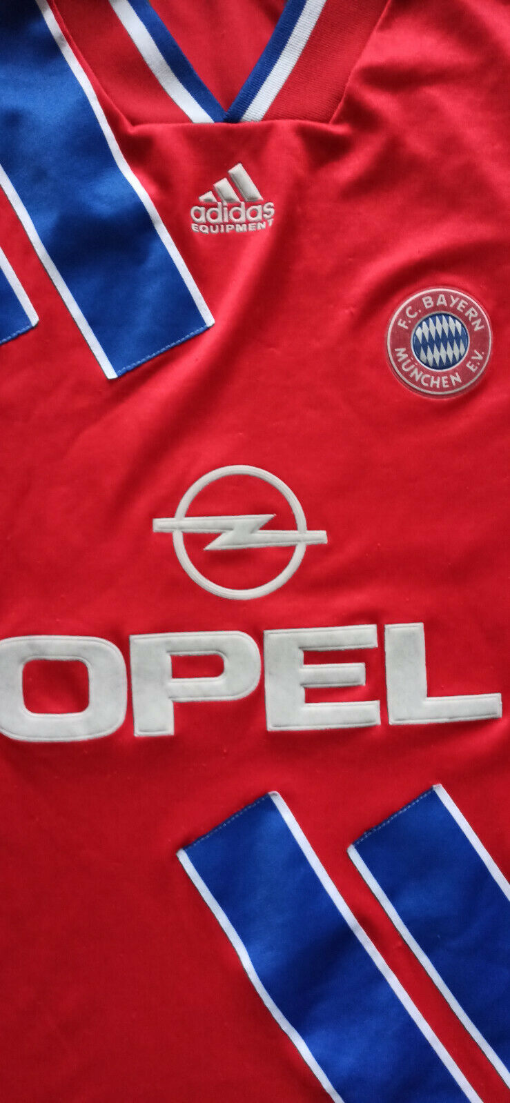 trikot Bayern Monaco vintage adidas #10 OPEL Munich Home Shirt 1993-94 UEFA CUP