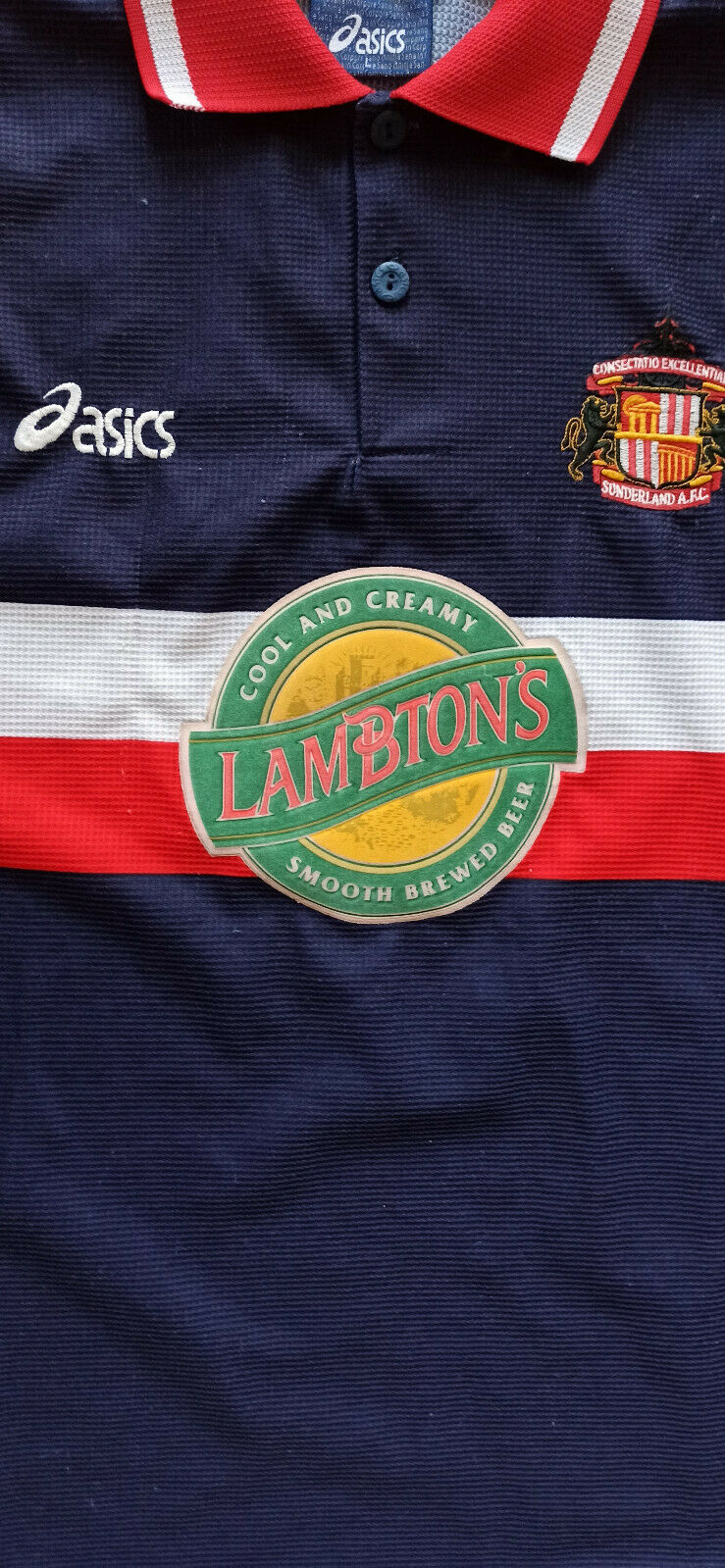 Sunderland asics 1998/1999 shirt jersey vintage Lambton's L UK original