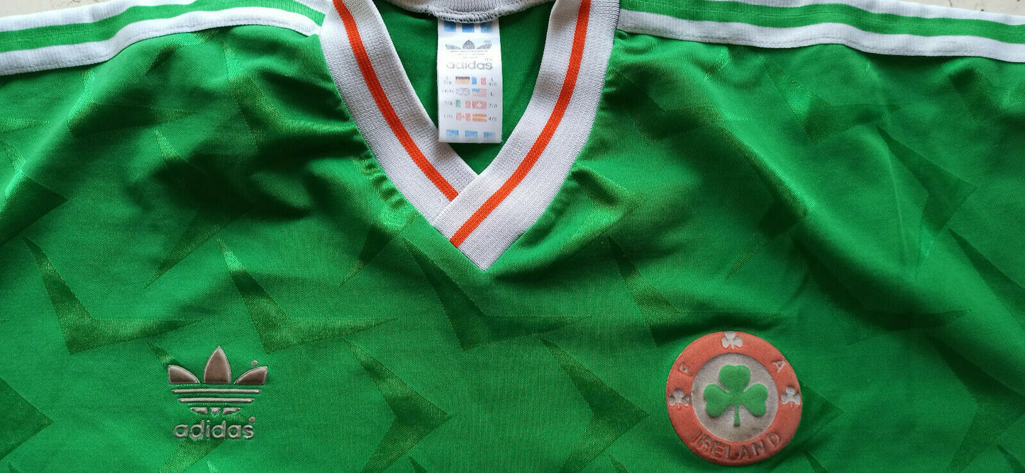 Maglia calcio vintage Adidas Ireland Irland EIRE World Cup 1990 Italia shirt