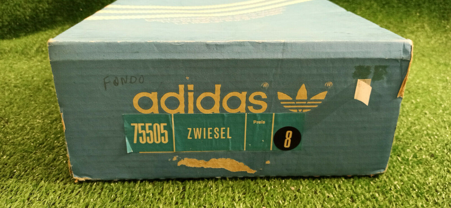 scarpe adidas sci da fondo trifoil 1970 1980 shoes vintage ZWIESEL 8 deadstock