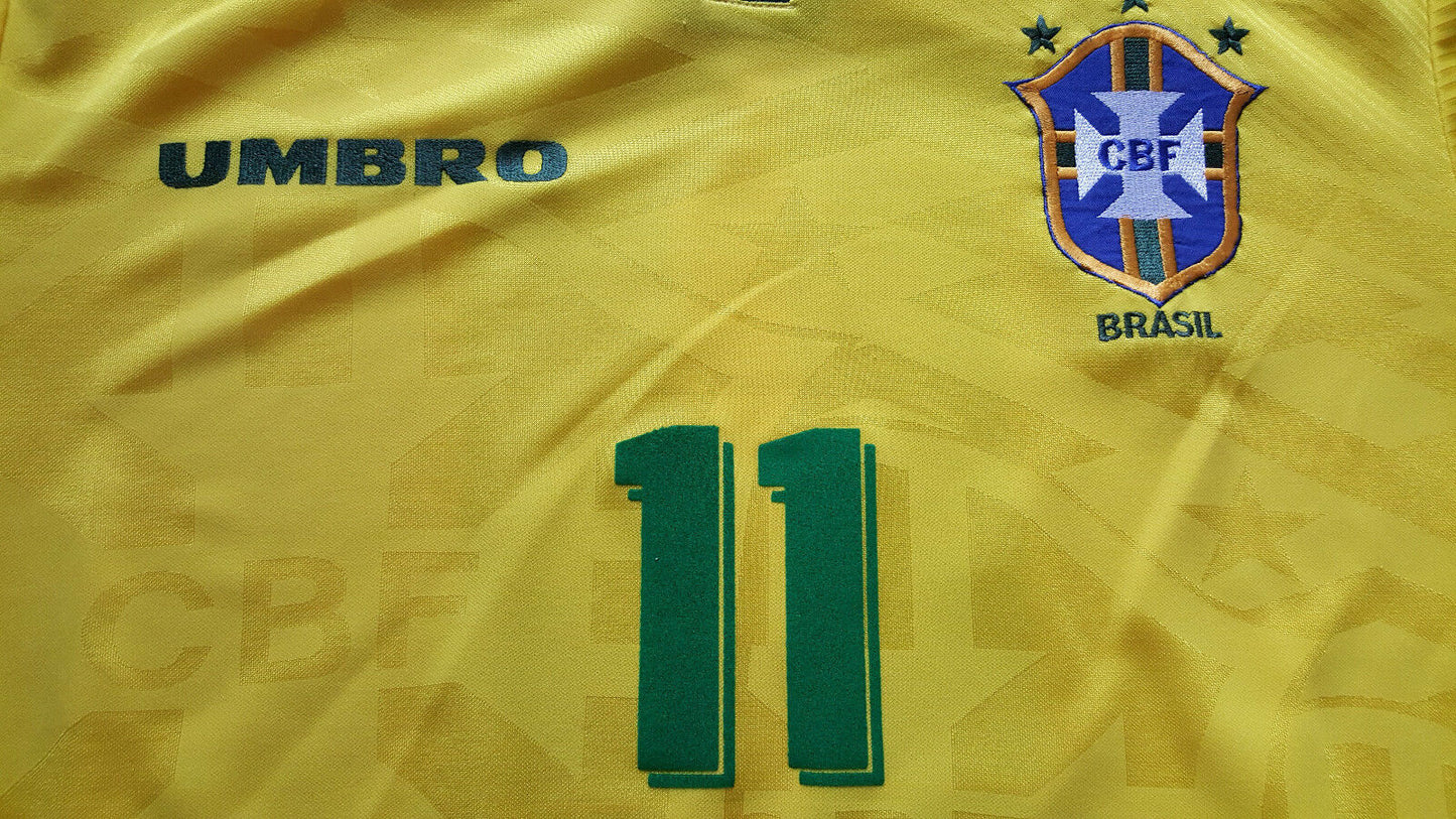 vintage brasil ROMARIO issued brazil USA 94 mondiali 1994 jersey shirt barca cbf