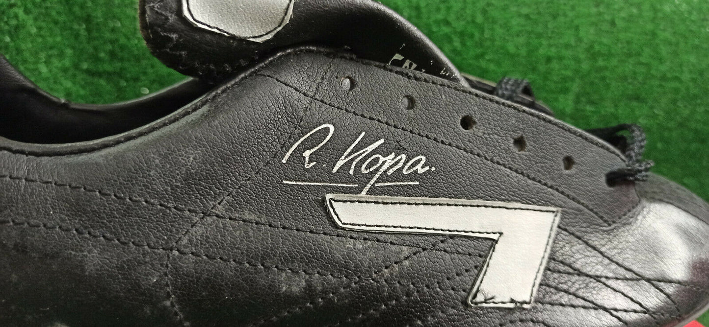 scarpe calcio vintage RAYMOND KOPA Real Madrid X90 France NOEL SIGNED boots