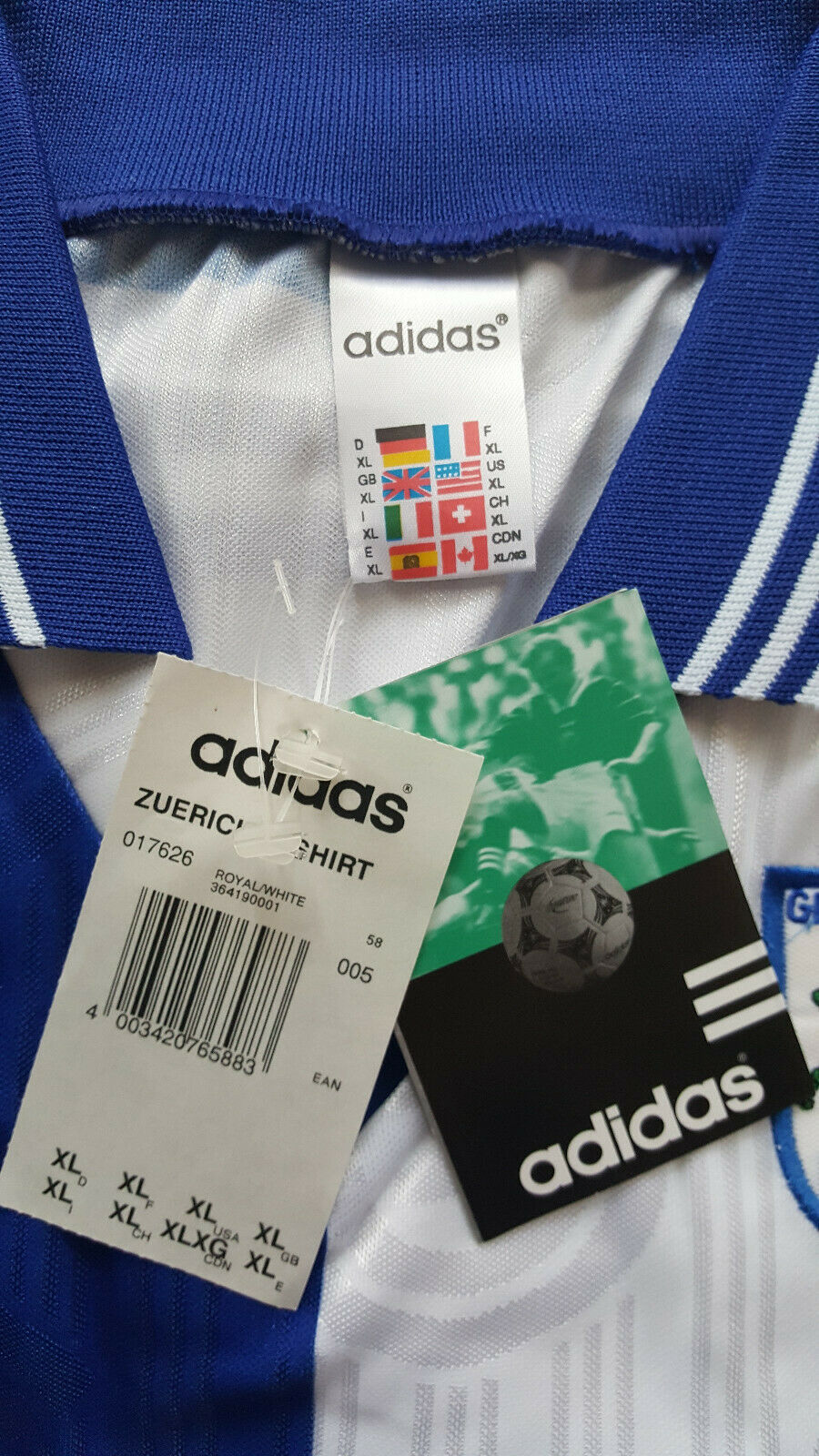 vintage adidas jersey Grassoppher Stock shirt Zurich 1997 90s maglia