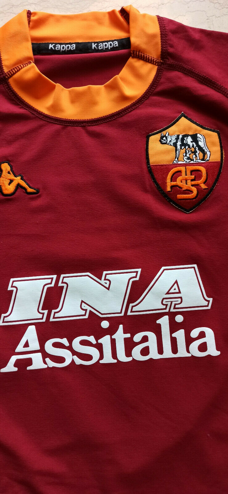 maglia roma Totti calcio scudetto 2000 2001 Kappa Ina Assitalia XXL NEW ORIGINAL