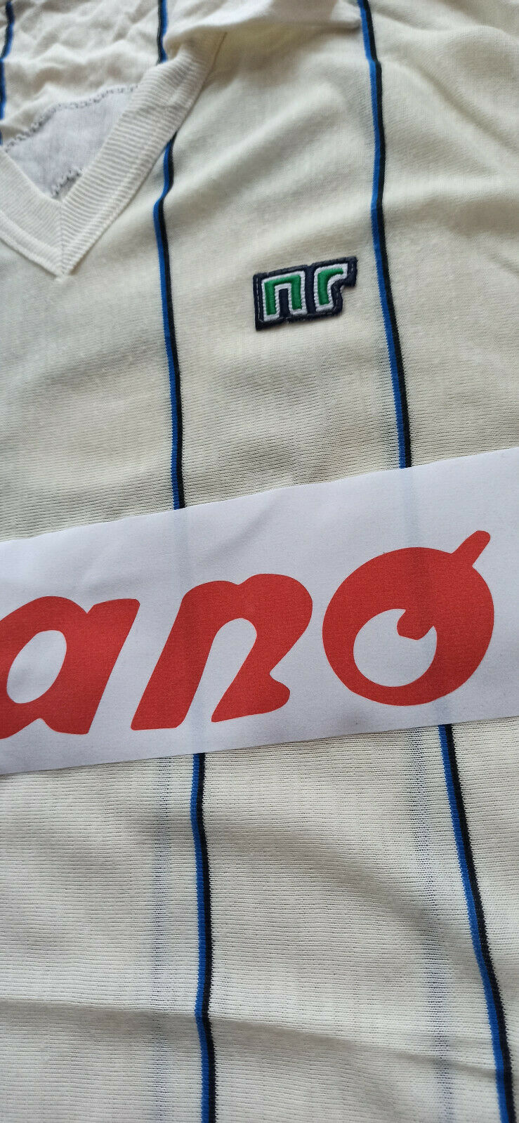 maglia calcio vintage Ennerre Pisa Calcio Ebano lanetta 1984-1985 tg52 shirt