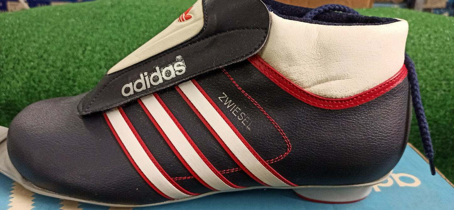 scarpe adidas sci da fondo trifoil 1970 1980 shoes vintage ZWIESEL 8 deadstock