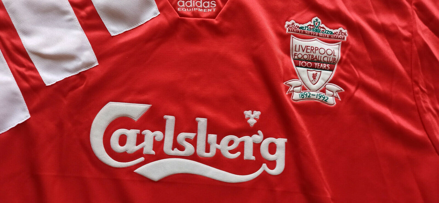 Liverpool Dış Saha futbol forması 1992 - 1993. Sponsored by Carlsberg