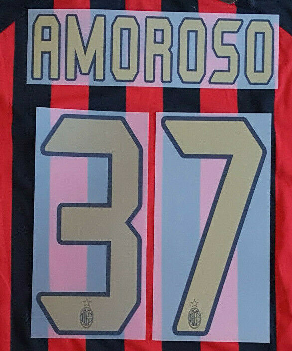 nameset milan Amoroso adidas 2005 2006 ufficiale Zafira PERSONALIZZAZIONE