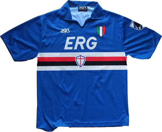 maglia Sampdoria asics 1991 1992 Mancini jersey football SCUDETTO vintage shirt