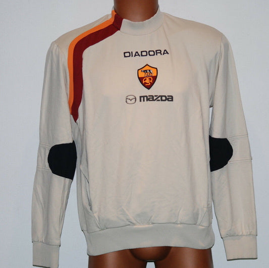 MAGLIA ROMA TUTA MATCH WORN INDOSSATA cod.A JERSEY DIADORA 2004 2005 MAZDA XL