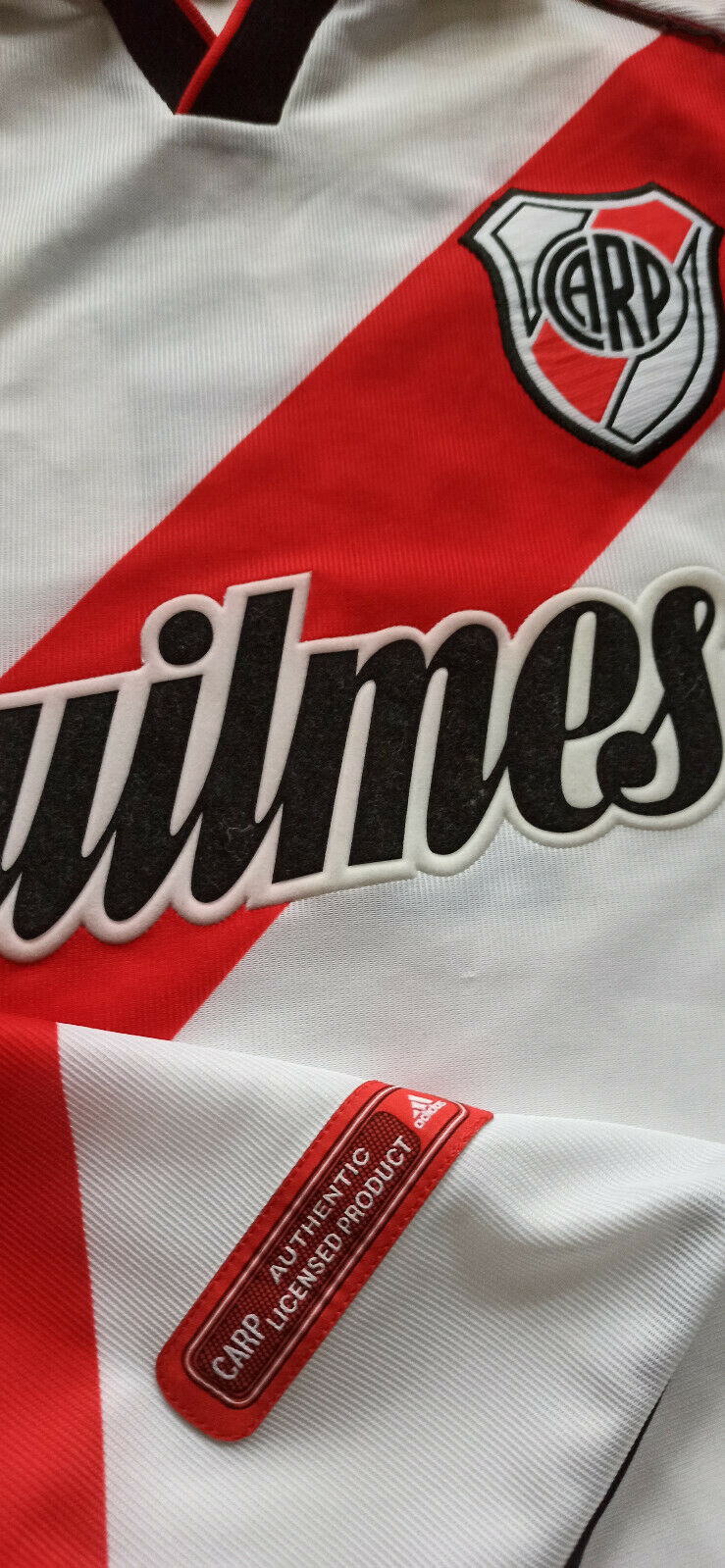 Maglia calcio vintage River Plate ORTEGA Shirt Jersey 2000 2001 Quilmes adidas