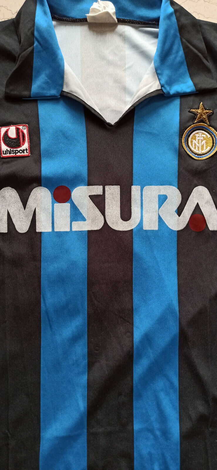 maglia calcio vintage Inter Uhlsport Misura 1990 1992 Bergomi M shirt authentic