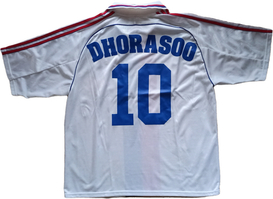 maglia calcio vintage Maillot Olympique Lyonnais 1998-1999 UEFA Dhorasoo Adidas