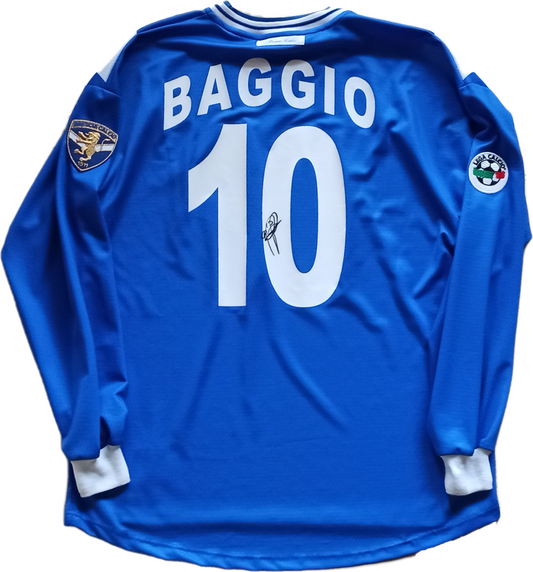 maglia match worn Baggio signed Shirt Brescia 2000 2001 Garman XL Serie A calcio