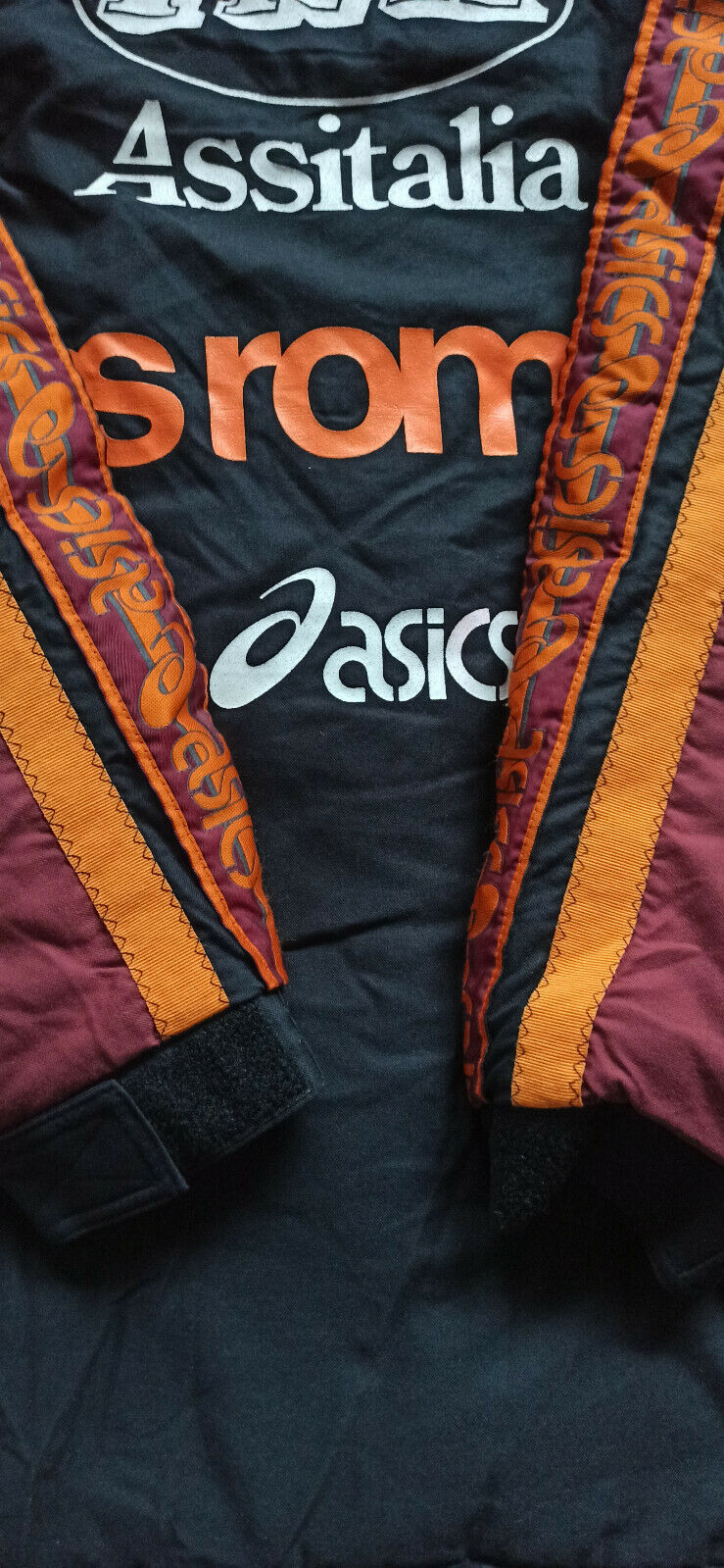 maglia calcio giacca tracktop bench AS ROMA worn Asics Ina assitalia 1995-96 M