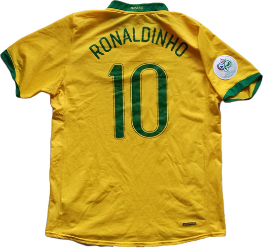 maglia camiseta Ronaldinho brasil World Cup 2006 L shirt jersey France 98 Nike