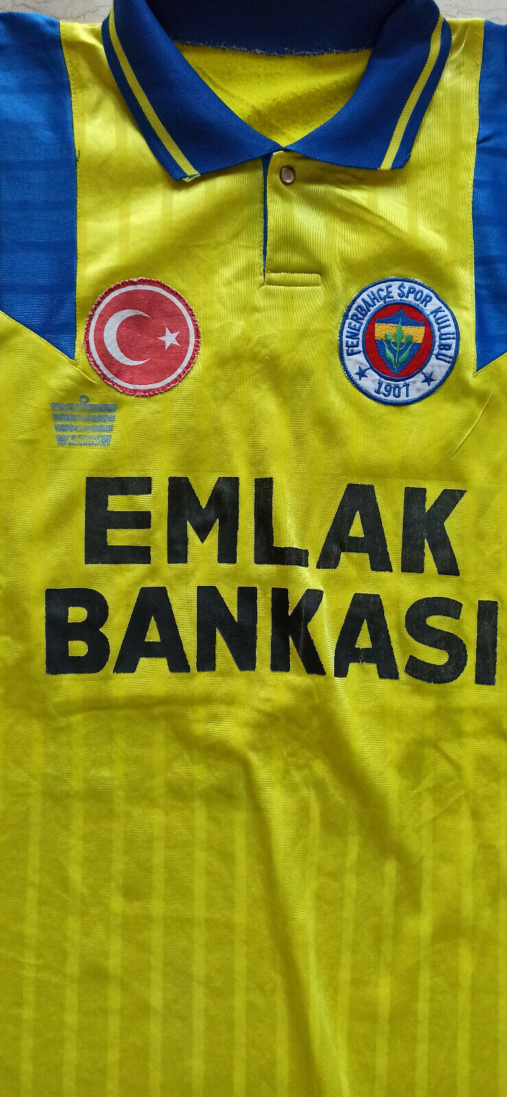 maglia calcio vintage Fenerbahce 1991-1993 Admiral valderrama Hagi Turkey worn