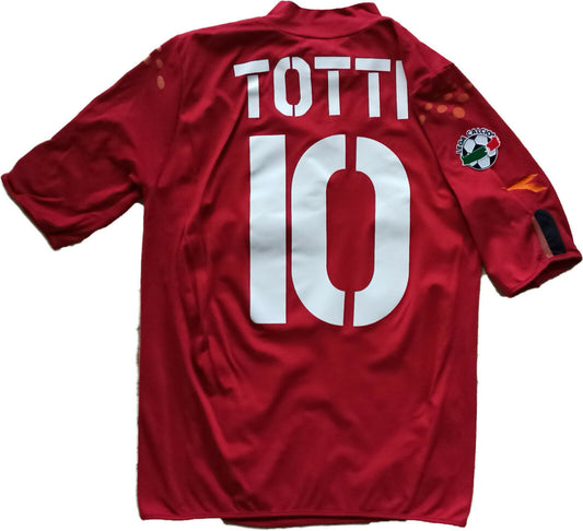 Maglia Calcio AS Roma vintage Totti Jersey shirt 2003 2004 MAZDA KAPPA no M