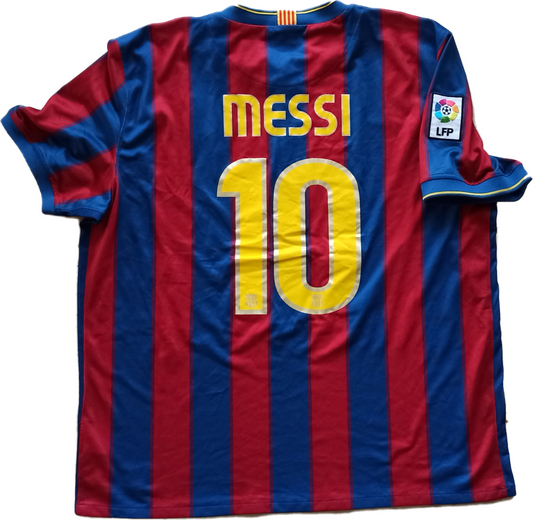 maglia calcio MESSI barcellona vintage NIKE 2009 2010 shirt jersey final unicef