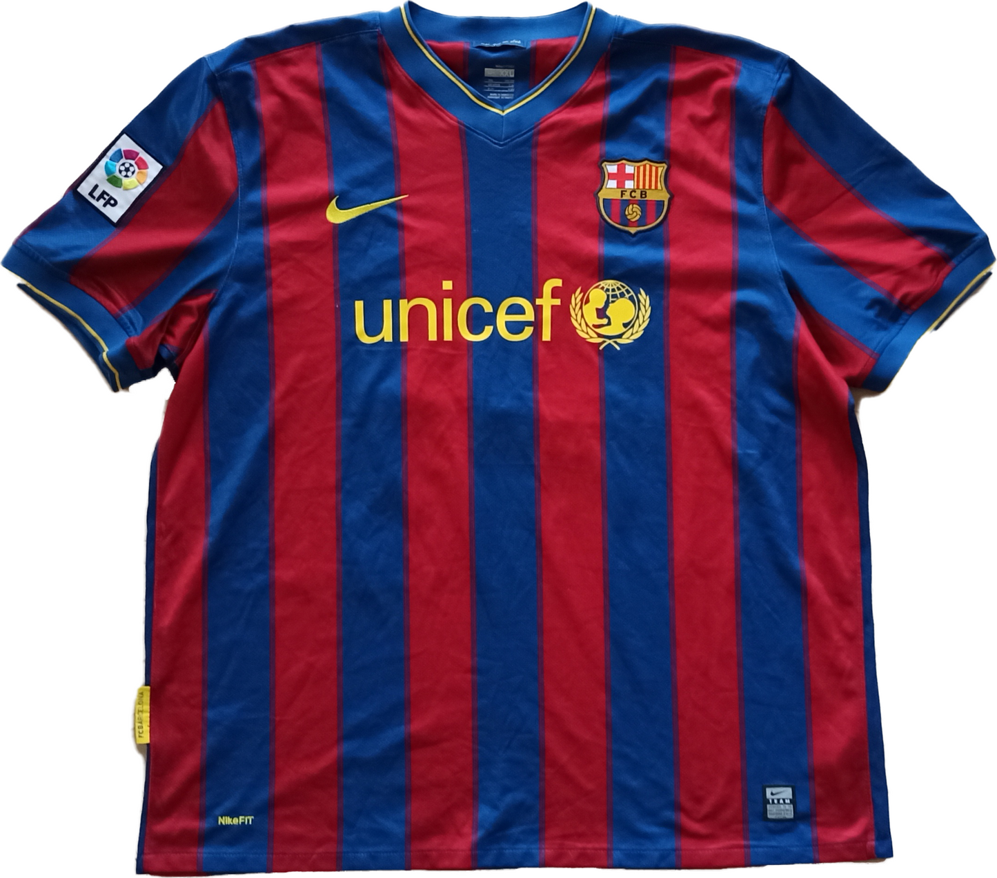 maglia calcio MESSI barcellona vintage NIKE 2009 2010 shirt jersey final unicef