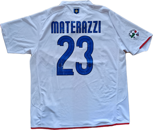 maglia Inter Nike calcio vintage Centenario 2007 2008 Materazzi #23 Pirelli