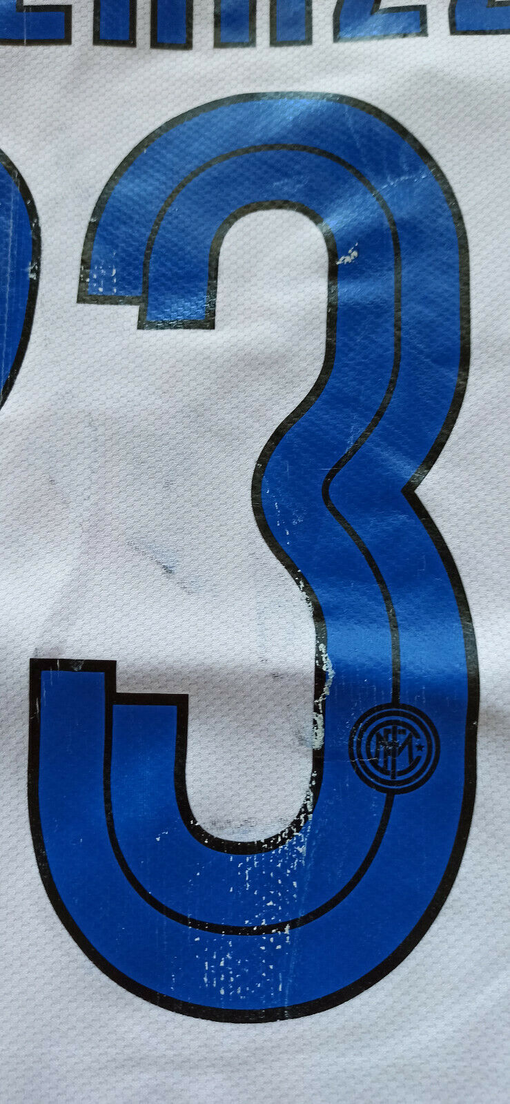 maglia Inter Nike calcio vintage Centenario 2007 2008 Materazzi #23 Pirelli