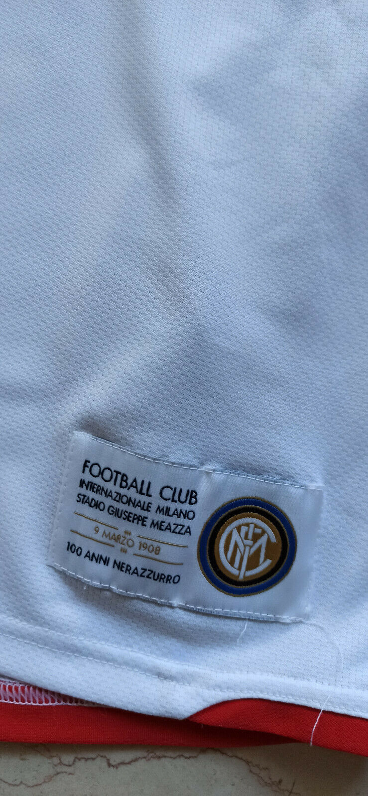 maglia Inter Nike calcio vintage Centenario 2007 2008 Materazzi #23 Pirelli