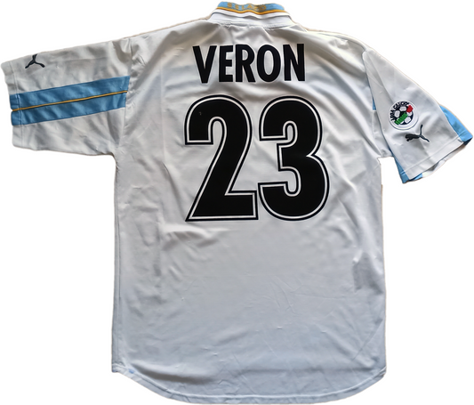 maglia calcio vintage SS Lazio Puma Cirio 1999 2000 centenario M VERON #23