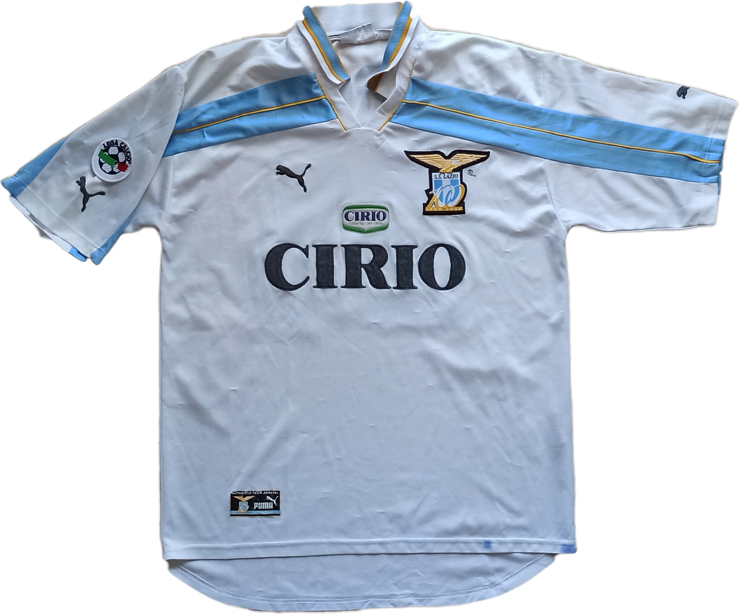 maglia calcio vintage SS Lazio Puma Cirio 1999 2000 centenario M VERON #23