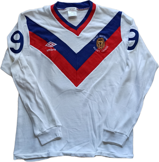 maglia match worn Umbro vintage Rugby Great Britain 1983 wool rare